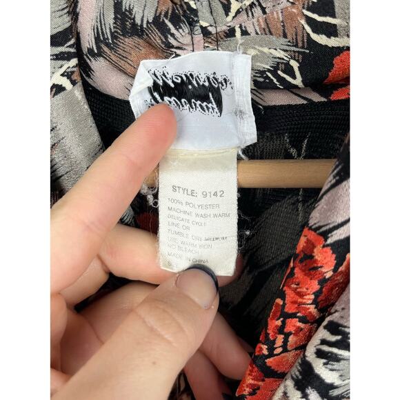 VTG Murray Meisner 70s 80s Dress Floral Sz 10 Mock Turtleneck Pleated Blouson - Picture 6 of 6